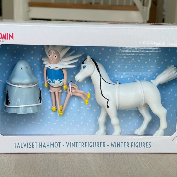 Moomin Figure Collection with Snow Horse, Snow Queen and Groke,  Kawaii Moomin Figure Collectibles, Finland