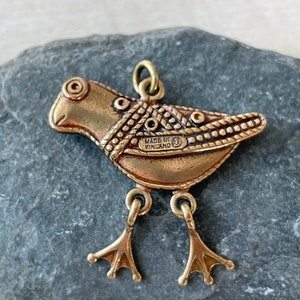 Bronze Bird Pendant by Kalevala Koru, Finland, Finnish Jewelry Gift for Women