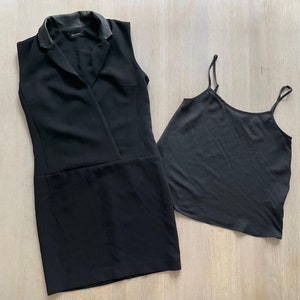 Cop Copine Black Cocktail dress, Modern Minimalist Style, Size S, 36