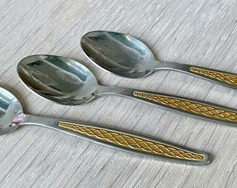 Nils Johan Stainless Steel Tea Spoon Set, Swedish Vintage Cutlery