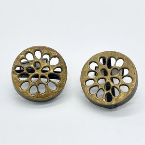 Finnish Vintage Bronze Cufflinks | Mid-Century Men&#39;s Jewelry | Statement Accessory | Scandinavian Design | Unique Gift for Him