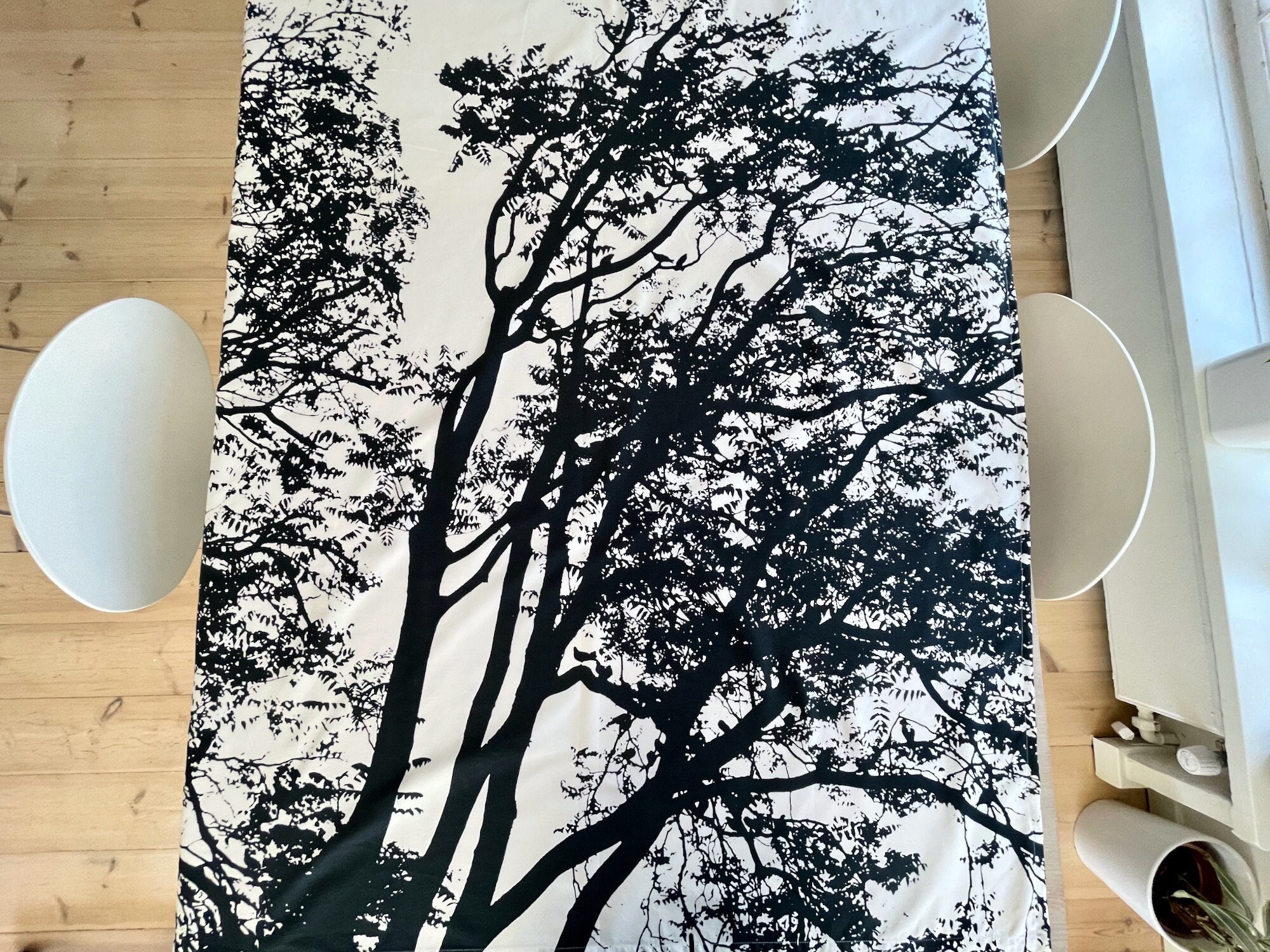 marimekko tuuli Marimekko \"Tuuli\" Full⁄Queen Duvet Cover Black⁄White trees, Cotton