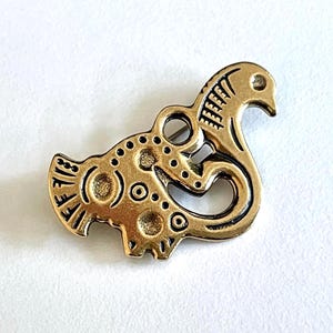 Vintage Kalevala Bronze Vogel Brosche - finnischer Folklore Schmuck