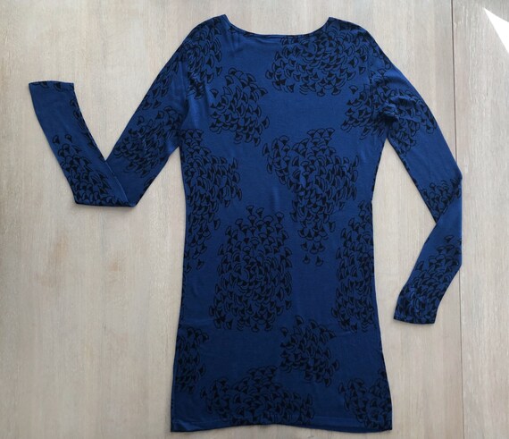MARIMEKKO Sweater Dress, Dark Blue Knitted Dress,