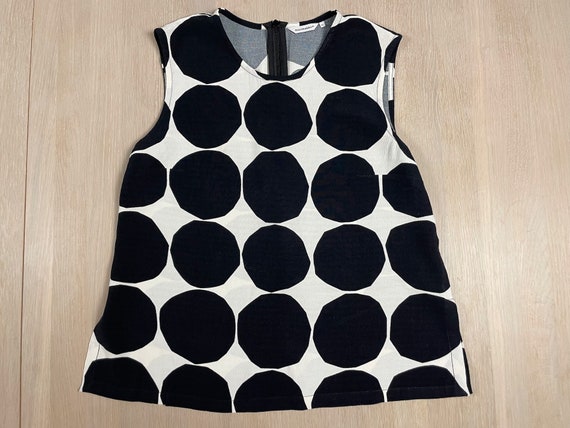 Vintage Marimekko Kivet Shirt, Sleeveless Geometr… - image 1