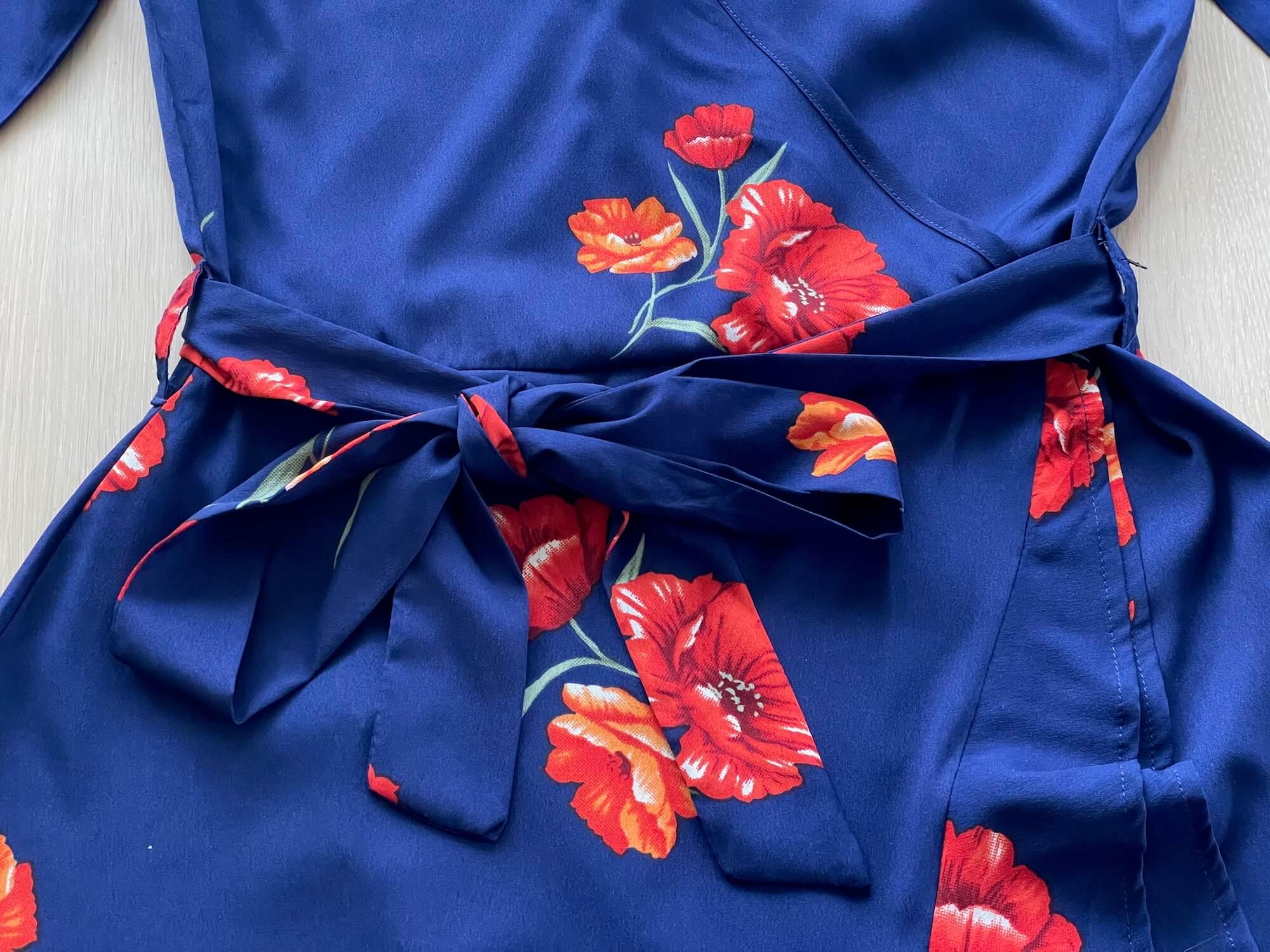 strapless open back dress Vintage Inspired Poppy Print Knee Length Tea Dress | 1930s & 1940s Style