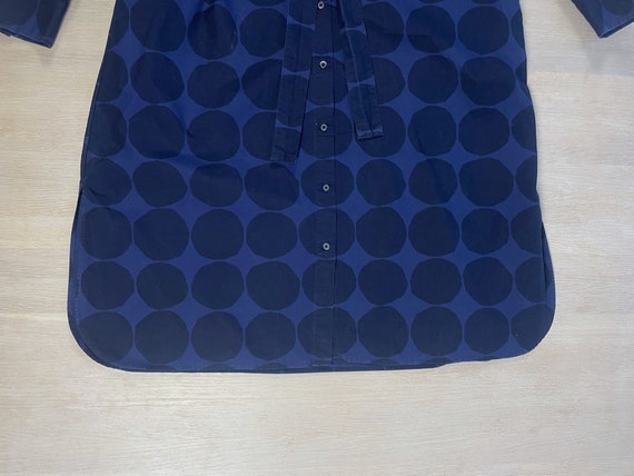 Marimekko Kivet Uniqlo Shirt Dress, Blue Polka Do… - image 3