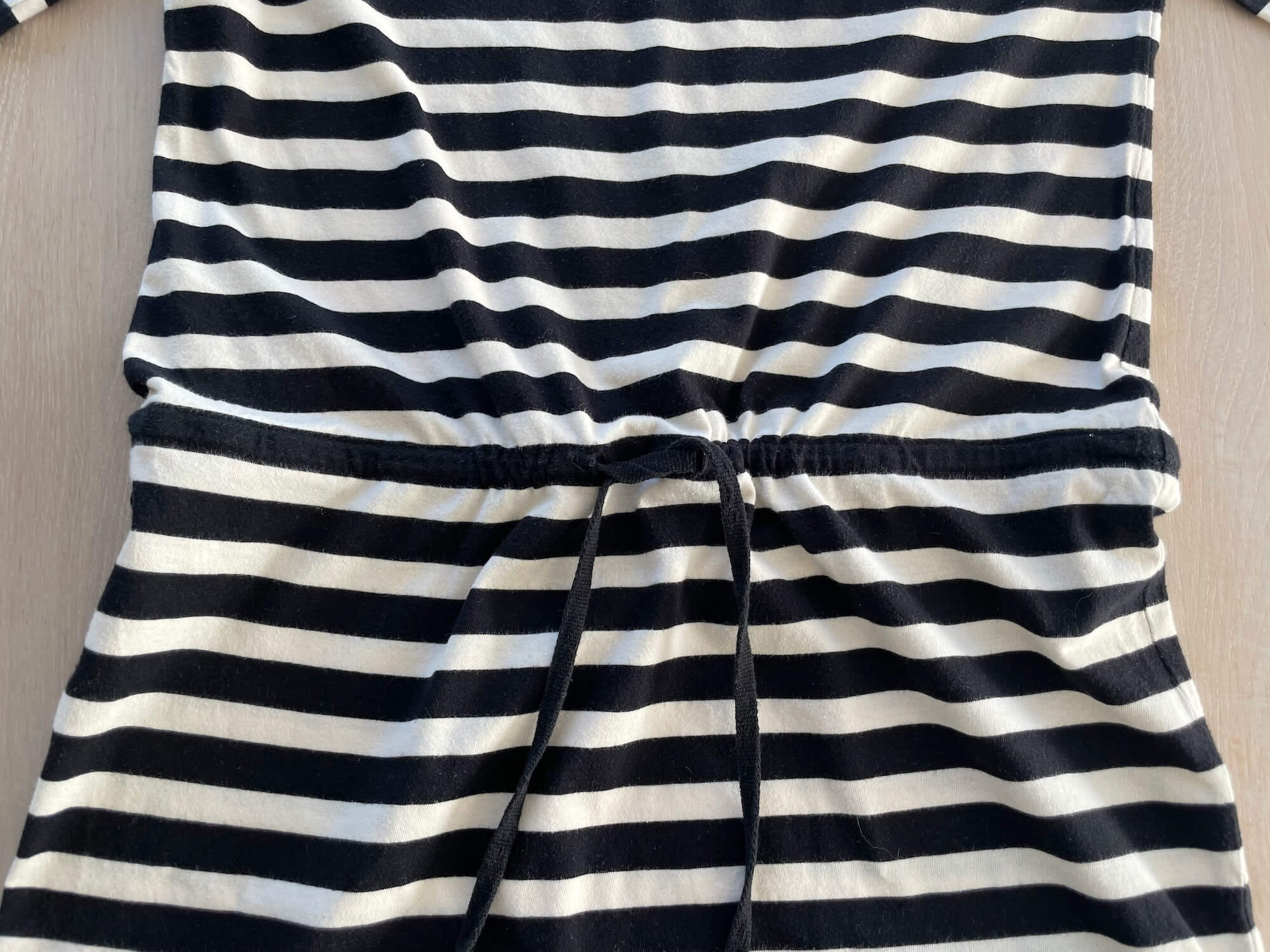 Black and White Striped Jersey Dress, Size XS - Etsy