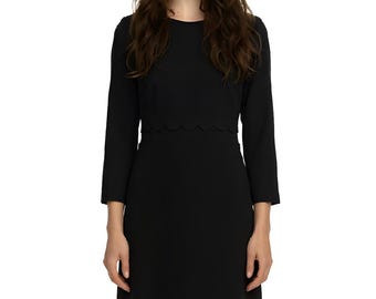 Banana Republic Little Black Dress: Scalloped Sheath, Size 2
