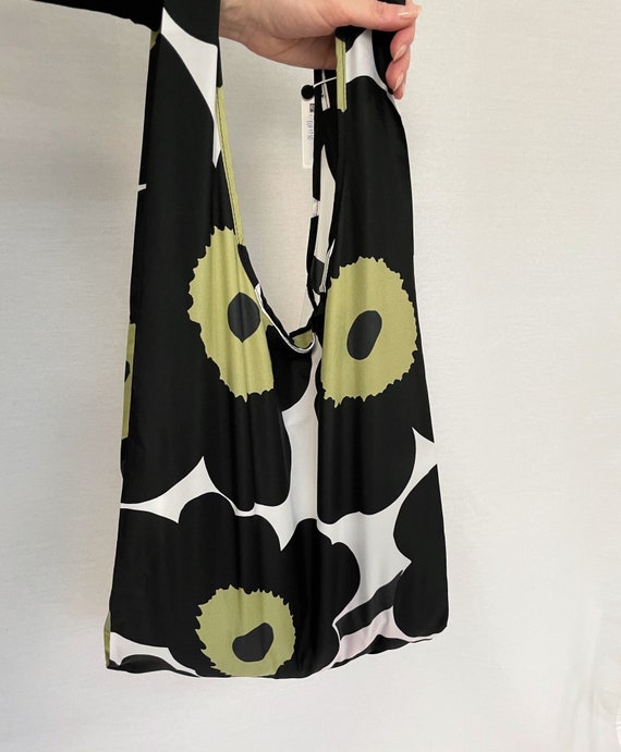 Marimekko Unikko Foldable Shopping Bag, Black and… - image 2