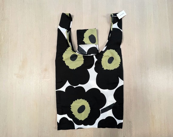 Marimekko Unikko Foldable Shopping Bag, Black and… - image 9