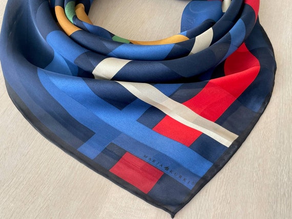 Colorful Marja Kurki Silk Scarf, Finnish Designer… - image 10