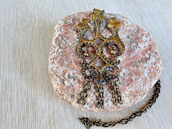 Hannu Ikonen Pendant Necklace, Large Bronze neckl… - image 3