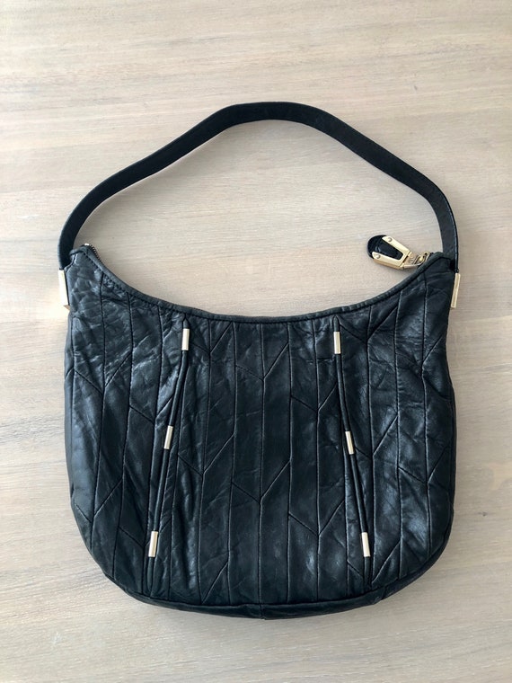 Vintage Juicy Couture Black Leather Shoulder Bag