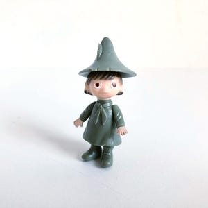 Green Snufkin figurine, Moomin figure, 90s Moomin collectables from Finland