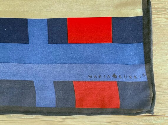 Colorful Marja Kurki Silk Scarf, Finnish Designer… - image 5