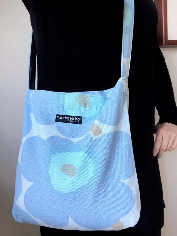 Light Blue MARIMEKKO Unikko Vintage Canvas Shoulde