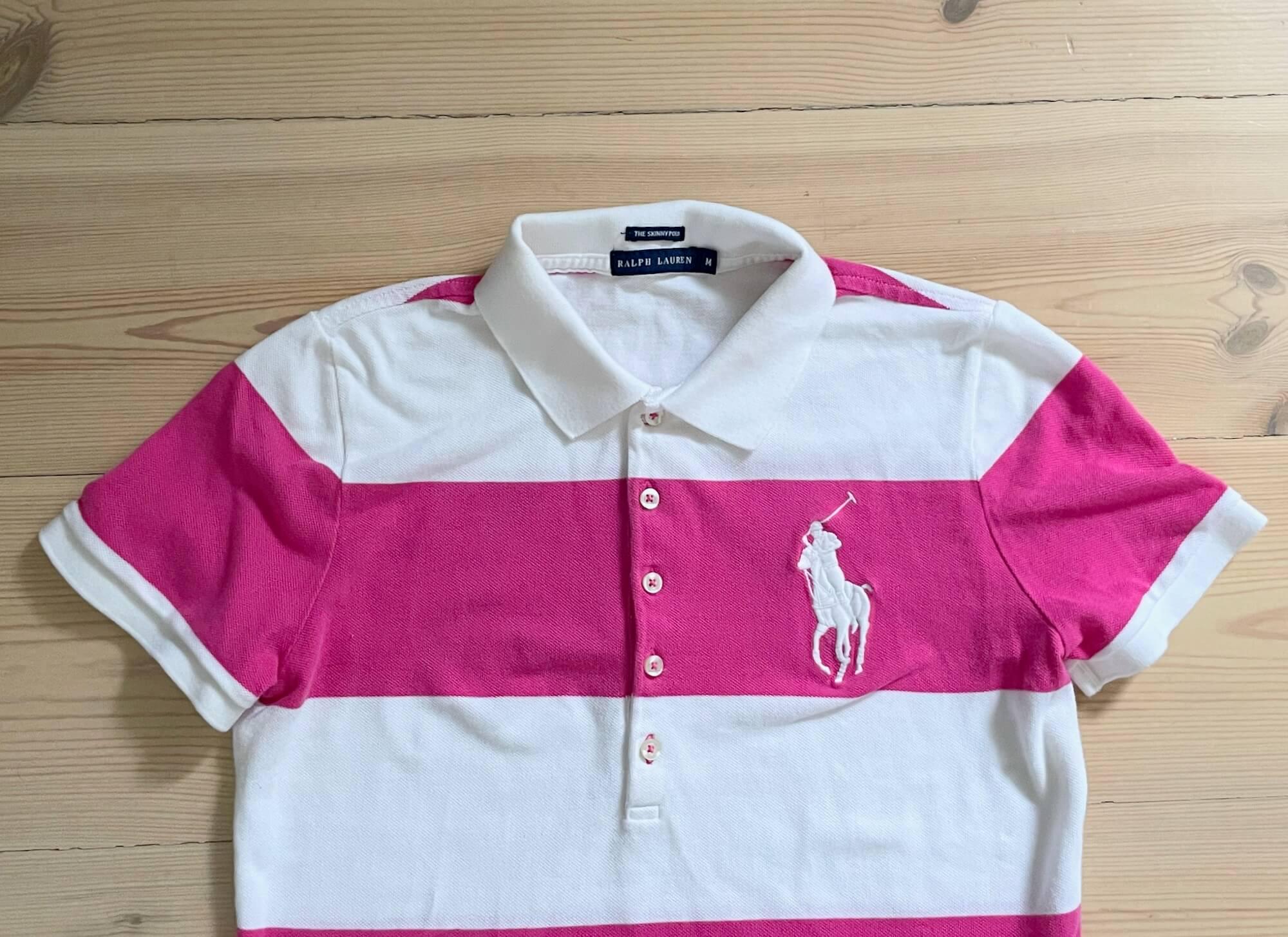 Ralph Lauren Pink Striped Polo Shirt: Y2K Cotton Rugby Tee - Etsy