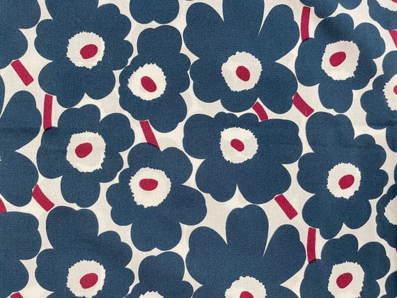 Marimekko Unikko Tote Bag, Blue Poppies Cotton Ba… - image 5