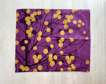 Marimekko Pillow cover, Purple Cushion Cover, "Lumimarja" Snow Berries PillowCase