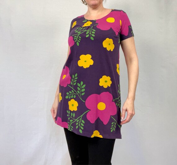Marimekko jurk vintage tuniekjurk bloemenjurk shiftjurk maat S Finland Etsy Nederland