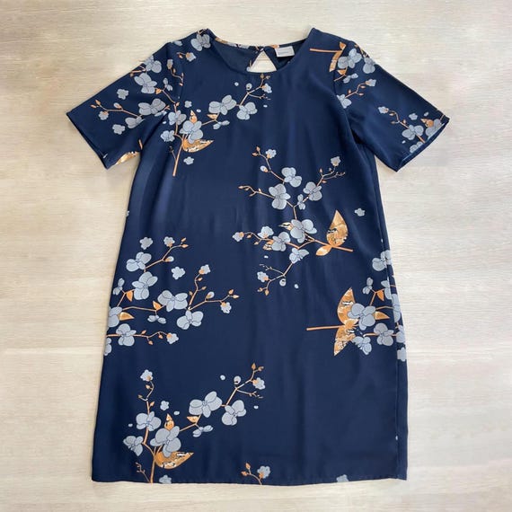 blue floral shift dress Women's Light Blue Floral Detail Shift Dress