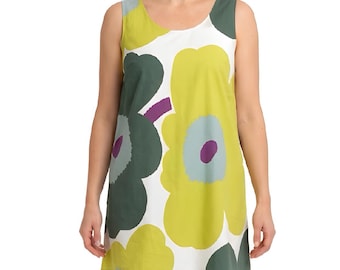 blue dress for baby girl Marimekko Migot Unikko Sleeveless Maxi Dress | Red, Lilac