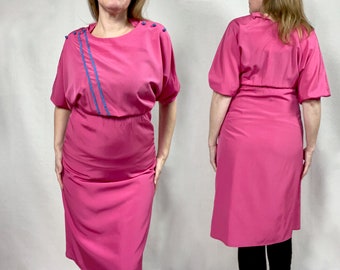 Pink 80s Cocktail Dress, Size S/M