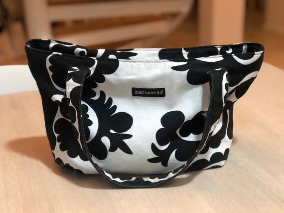 Black and White MARIMEKKO Samovaari Shoulder Bag,