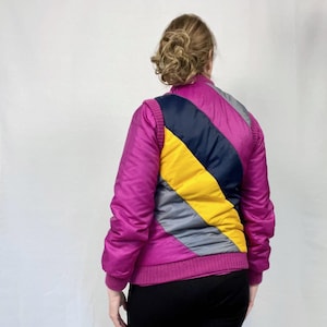 70s Ellesse Ski Jacket and Vest, Retro Ski Jacket, Size S, Made in Italy