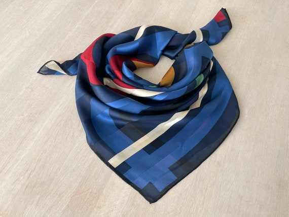 Colorful Marja Kurki Silk Scarf, Finnish Designer… - image 6