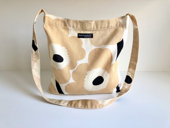 Beige MARIMEKKO Unikko Vintage Canvas Shoulder Bag