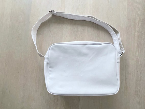 White Adidas Vintage Messenger Bag, Crossbody Spo… - image 3
