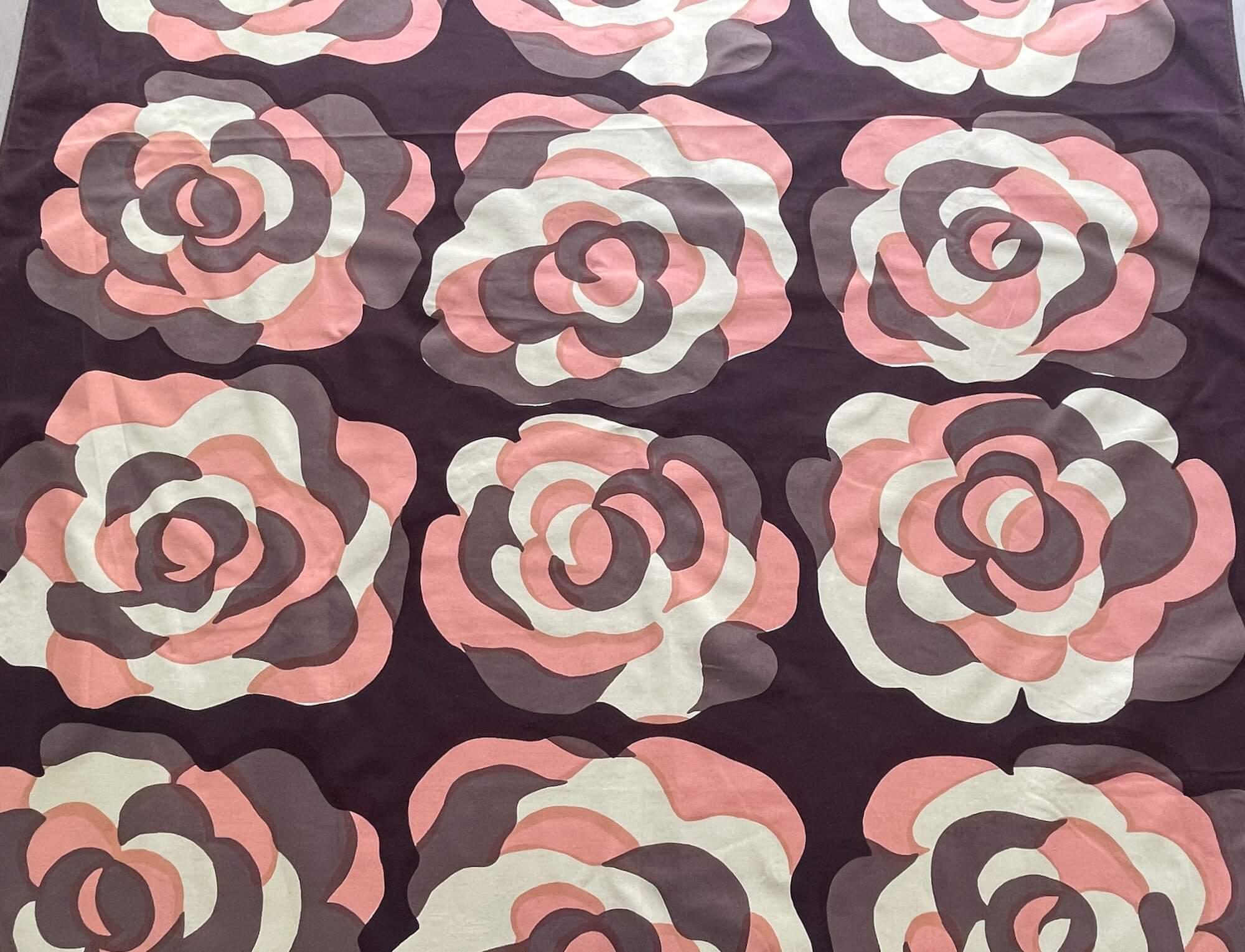 Vintage Marimekko Viettelys Tablecloth: Large Floral Print, Maija