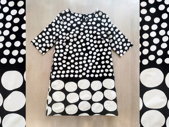 Marimekko Vintage Dress, Polka Dot Shift Dress, B… - image 4