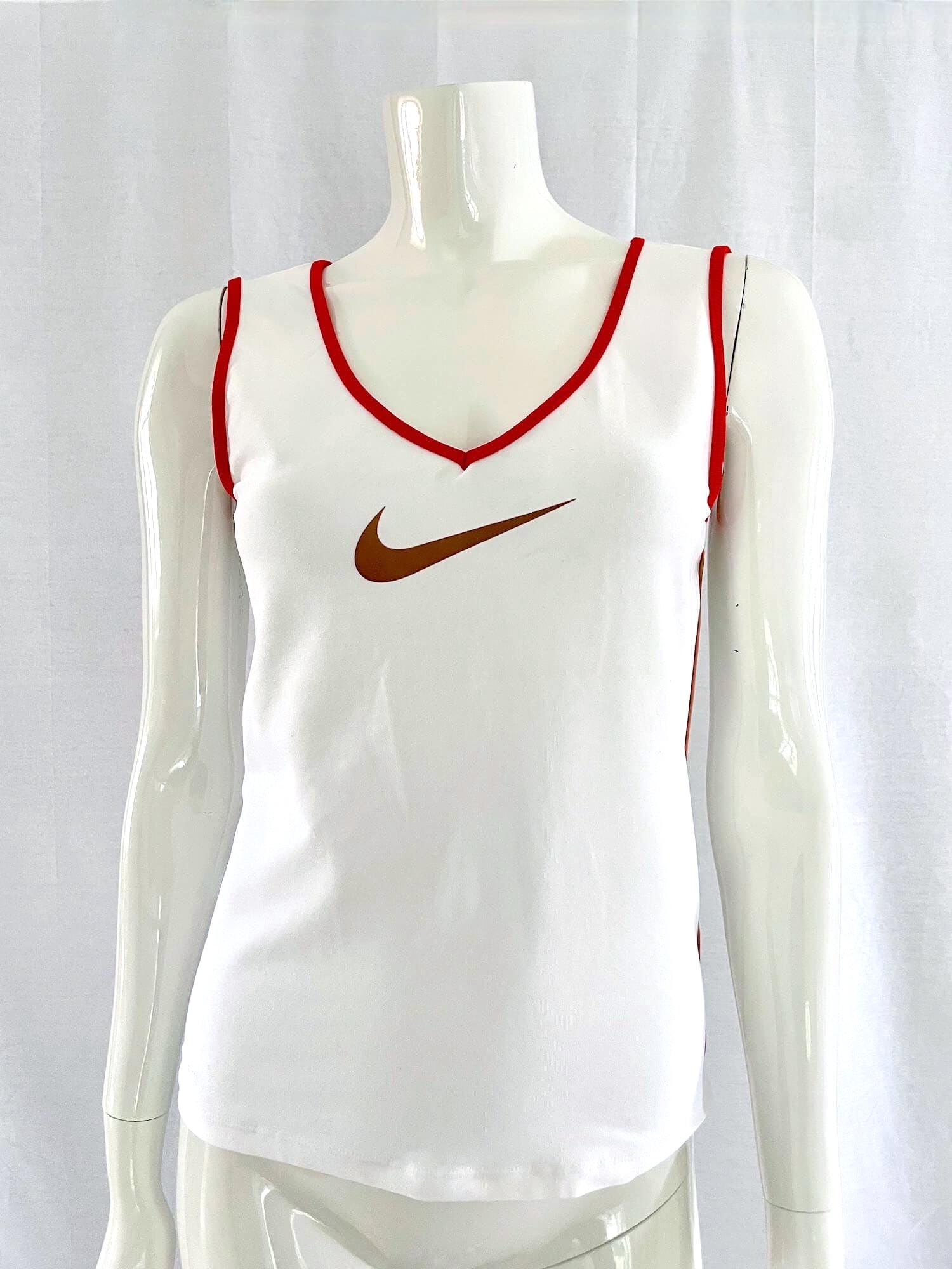 red and white nike tank top