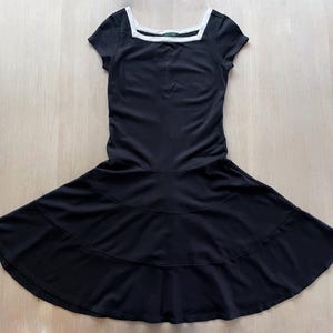 Vintage Ralph Lauren Dress, Black Swing Dress, Skater Dress, Size S
