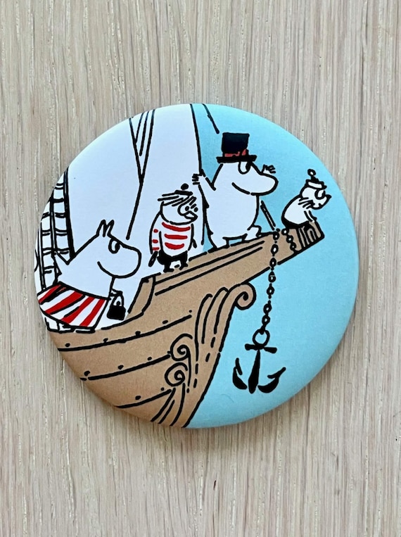 Moomin Fridge Magnet, Ship Adventure Kitchen Decor, Tove Jansson