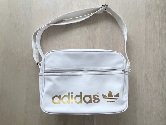 White Adidas Vintage Messenger Bag, Crossbody Spo… - image 1