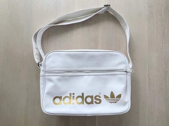 Bolso mensajero vintage Adidas blanco bolso deportivo crossbody Etsy Espana