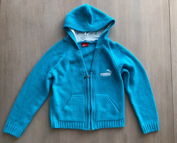 Puma Hoodie Turquoise Sweater Size S 