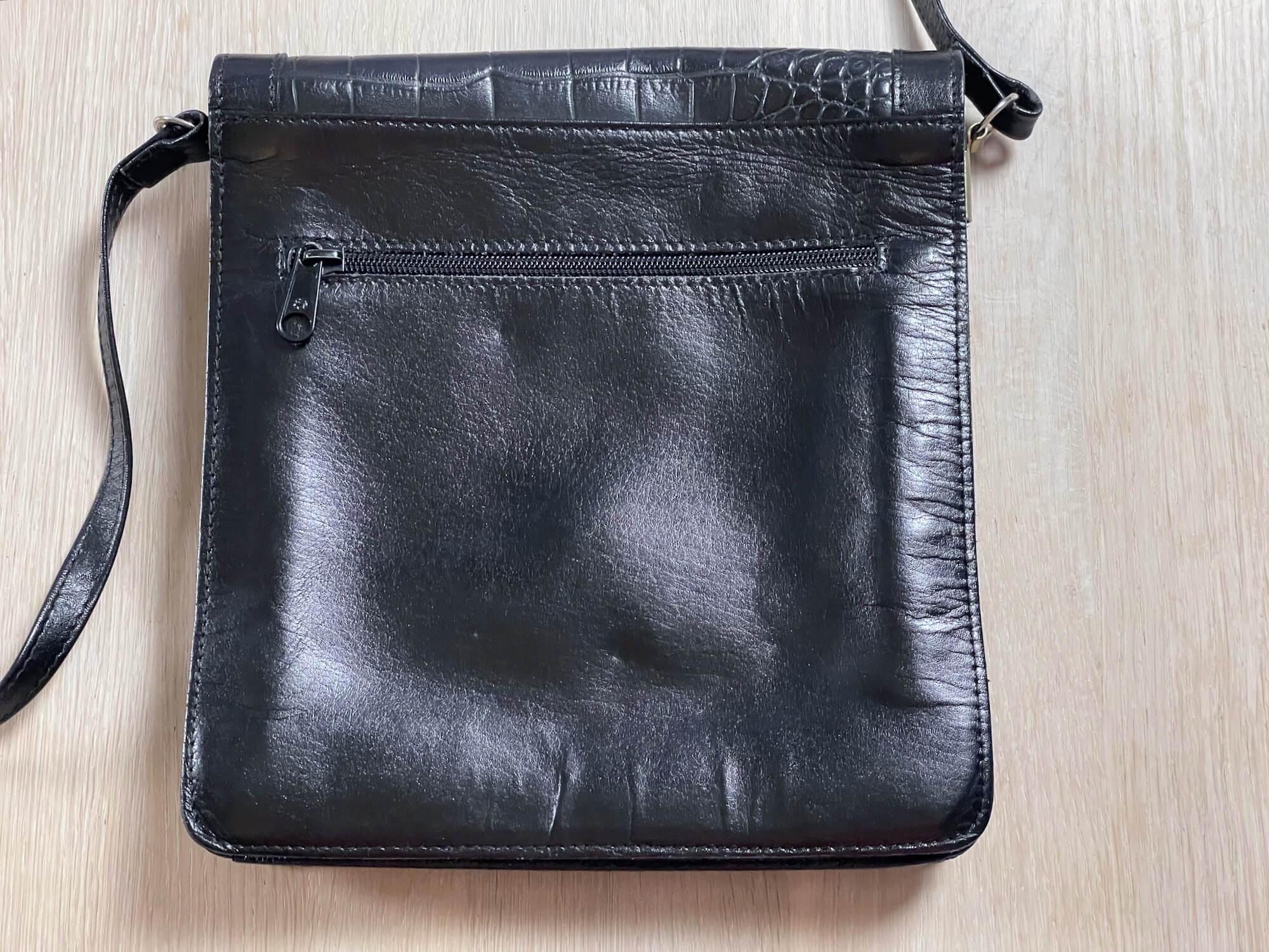 ヴィンテージ ブラック クロコ型押しレザー ショルダーバッグ - Etsy 日本