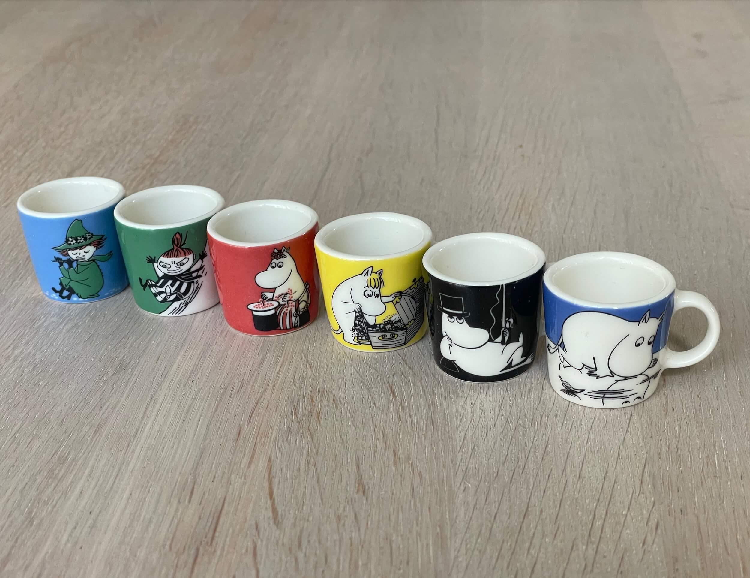 Arabia Moomin Mini Mug Ornament Set, 1st Classics 6 Pcs Finland