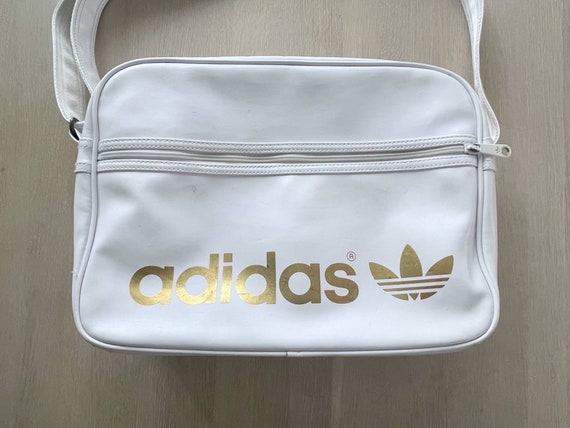 White Adidas Vintage Messenger Bag, Crossbody Spo… - image 2
