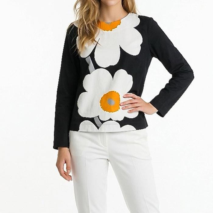Marimekko Unikko Shirt, Poppy Print Blouse, Size 36, S - Etsy