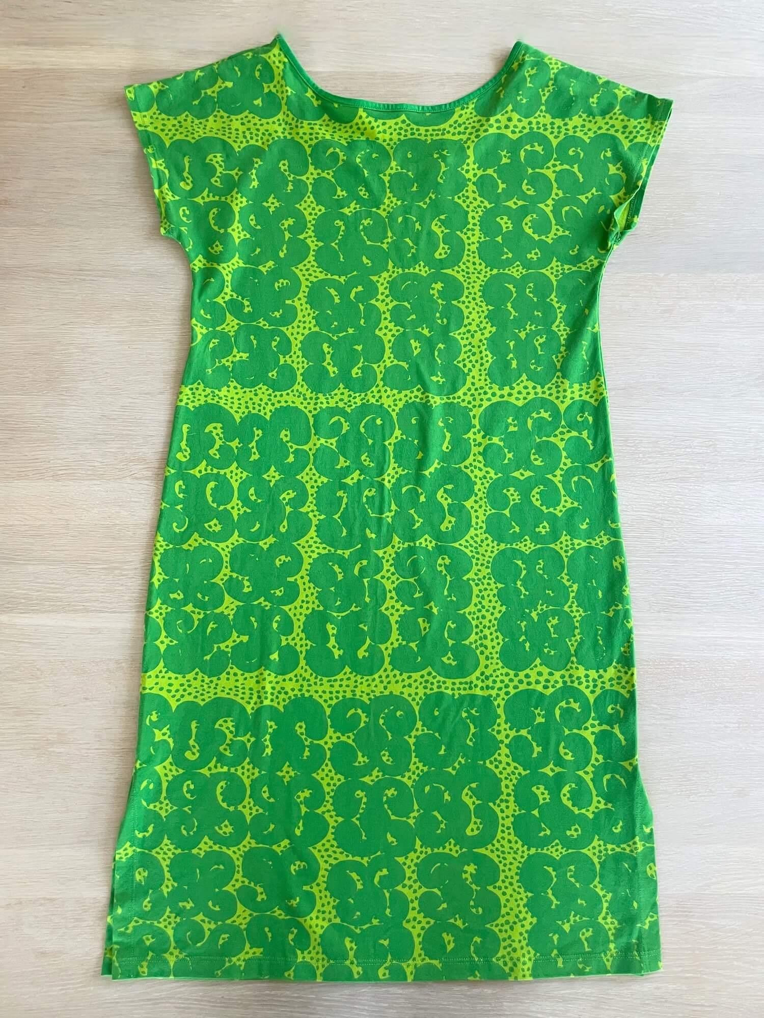 MARIMEKKO Vintage Dress, Green Jersey Dress, Cotton Summer Sundress Size M  - Etsy