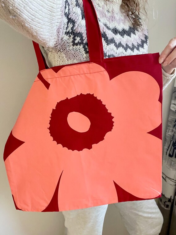 Marimekko Unikko 60th Anniversary Tote Bag, Large Floral Canvas