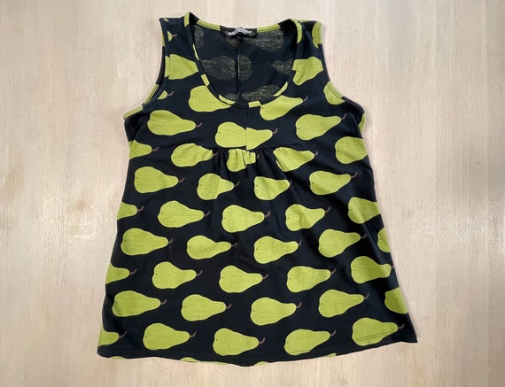 MARIMEKKO Vintage T Shirt, Pear Print Top, Funky … - image 4