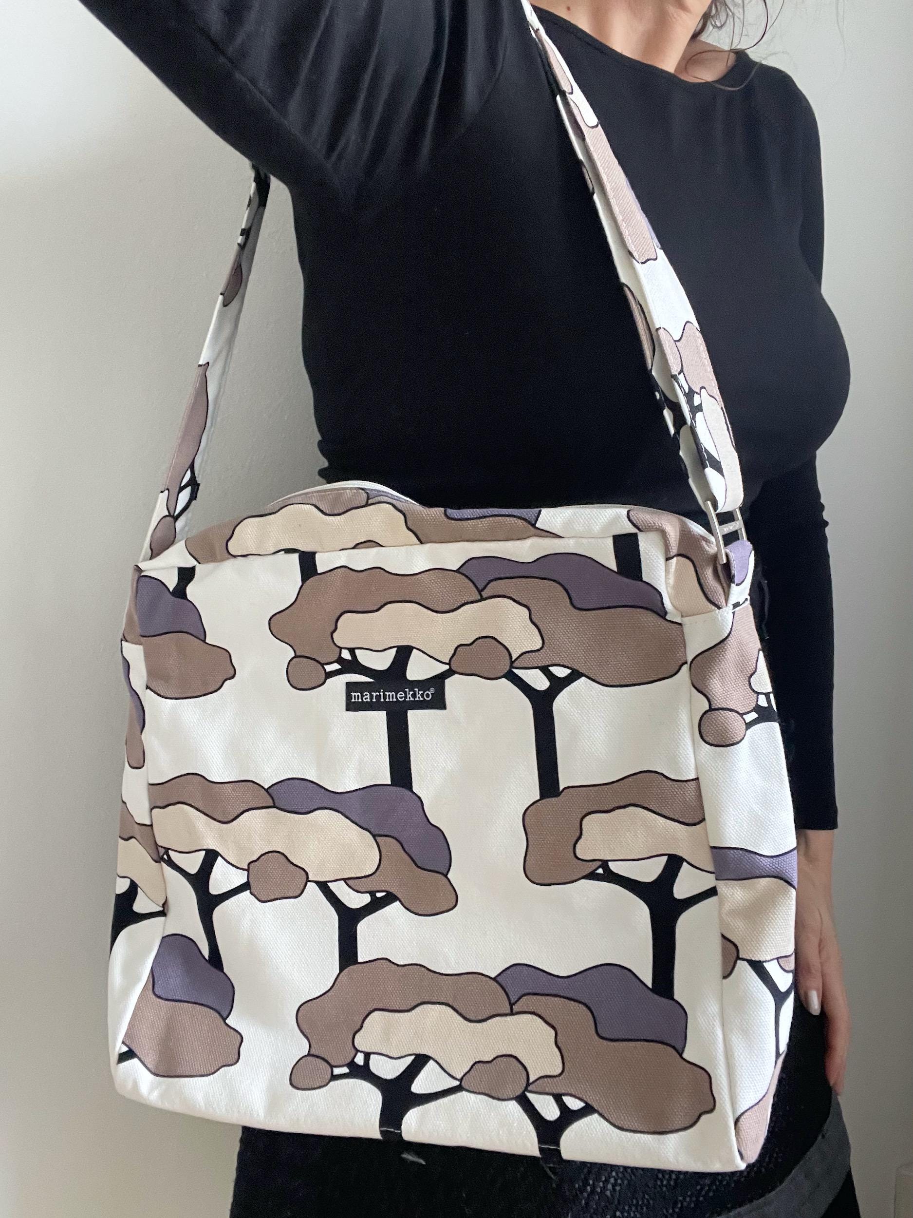 MARIMEKKO Hietsu Crossbody Bag, Tree Print Canvas Shoulder Bag