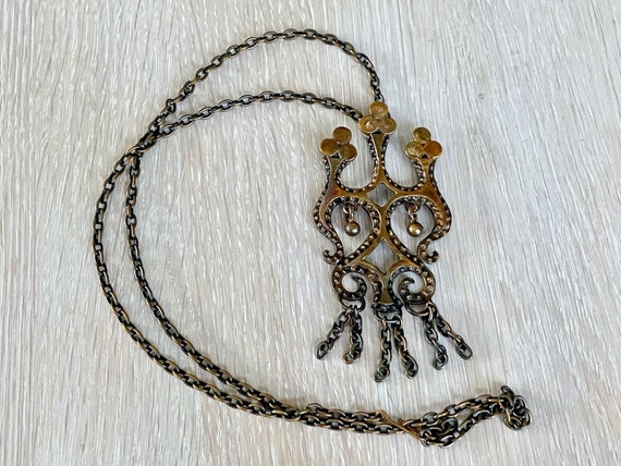 Hannu Ikonen Pendant Necklace, Large Bronze neckl… - image 2